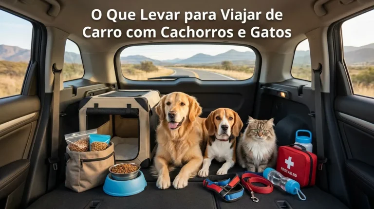 O Que Levar para Viajar de Carro com Cachorros e Gatos